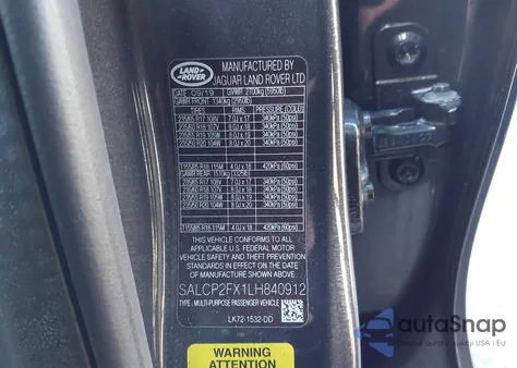 2020 Land Rover Discovery Sport Se from USA, damaged, VIN SALCP2FX1LH840912